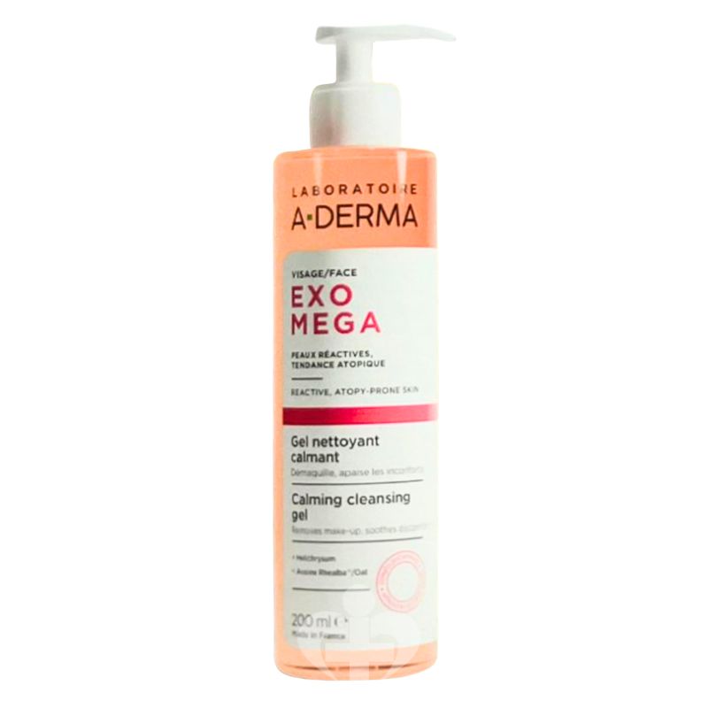 Aderma Exomega Visage Gel nettoyant démaquillant